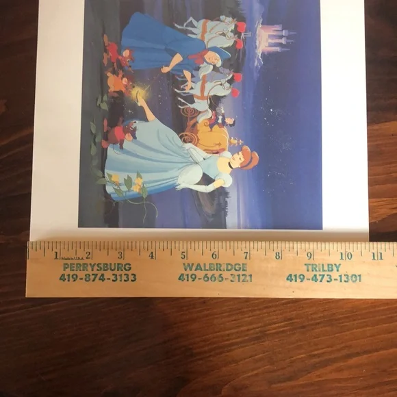 AT&T Rewards Art of Walt DisneySpecial Edition Cinderella Lithograph Print VTG